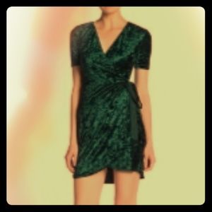 Love. . .Ady velvet wrap mini dress